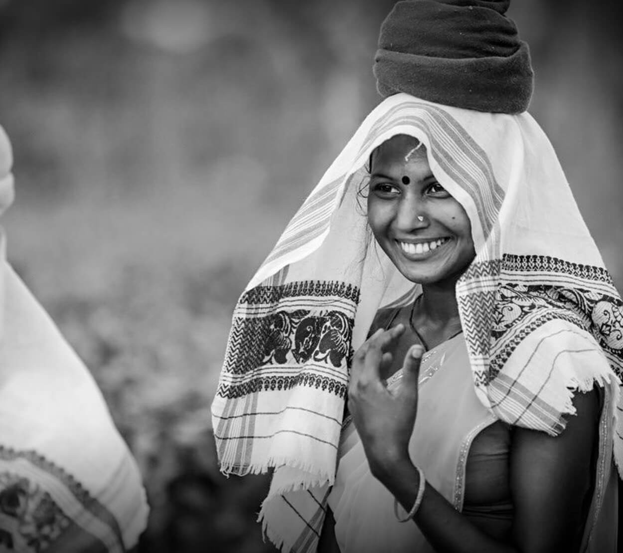 Women smiling